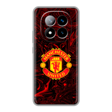 Силиконовый чехол на Xiaomi Redmi Note 14 Pro Plus с принтом Manchester United