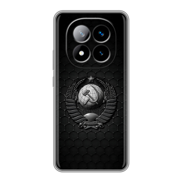 Силиконовый чехол на Xiaomi Redmi Note 14 Pro Plus с принтом Герб Флаг СССР Силиконовый чехол на Xiaomi Redmi Note 14 Pro Plus с принтом Герб Флаг СССР