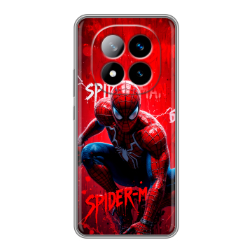 Силиконовый чехол на Xiaomi Redmi Note 14 Pro Plus с принтом Spiderman Человек паук Силиконовый чехол на Xiaomi Redmi Note 14 Pro Plus с принтом Spiderman Человек паук