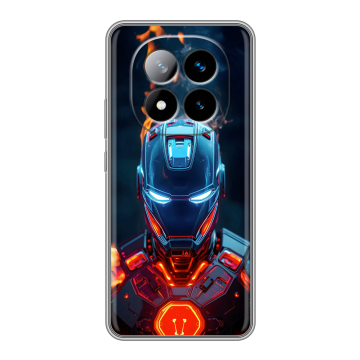 Силиконовый чехол на Xiaomi Redmi Note 14 Pro Plus с принтом IronMan Железный человек