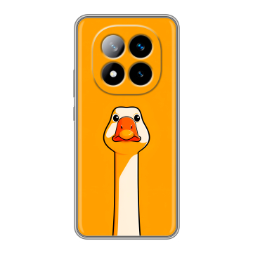Силиконовый чехол на Xiaomi Redmi Note 14 Pro Plus с принтом Смешная утка