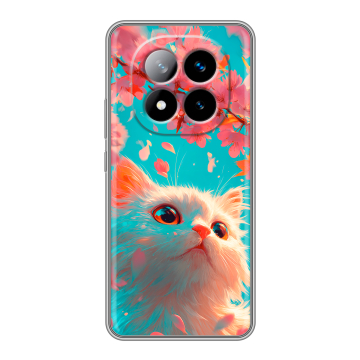 Силиконовый чехол на Xiaomi Redmi Note 14 Pro Plus с принтом Красивый кот