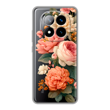 Силиконовый чехол на Xiaomi Redmi Note 14 Pro Plus с принтом цветы