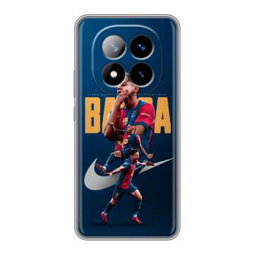 Силиконовый чехол на Xiaomi Redmi Note 14 Pro Plus с принтом Барселона Barca Yamal Силиконовый чехол на Xiaomi Redmi Note 14 Pro Plus с принтом Барселона Barca Yamal