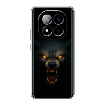 Силиконовый чехол на Xiaomi Redmi Note 14 Pro Plus с принтом Волк