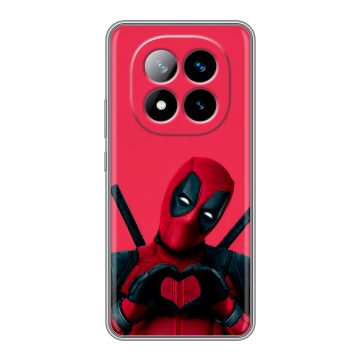 Силиконовый чехол на Xiaomi Redmi Note 14 Pro Plus с принтом Дедпул Deadpool