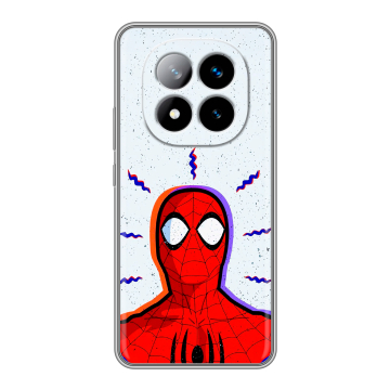 Силиконовый чехол на Xiaomi Redmi Note 14 Pro Plus с принтом Spiderman Человек паук