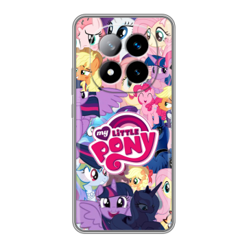 Силиконовый чехол на Xiaomi Redmi Note 14 Pro Plus с принтом My little pony Дружба чудо
