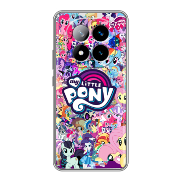 Силиконовый чехол на Xiaomi Redmi Note 14 Pro Plus с принтом My little pony Дружба чудо Силиконовый чехол на Xiaomi Redmi Note 14 Pro Plus с принтом My little pony Дружба чудо