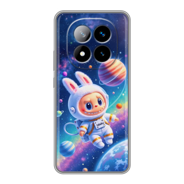 Силиконовый чехол на Xiaomi Redmi Note 14 Pro Plus с принтом Labubu Лабубу