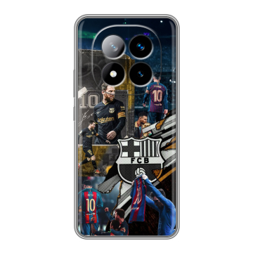 Силиконовый чехол на Xiaomi Redmi Note 14 Pro Plus с принтом Messi Barcelona