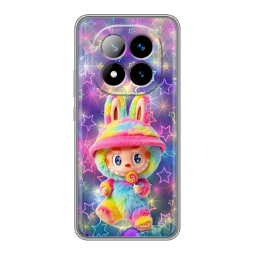 Силиконовый чехол на Xiaomi Redmi Note 14 Pro Plus с принтом Labubu Лабубу