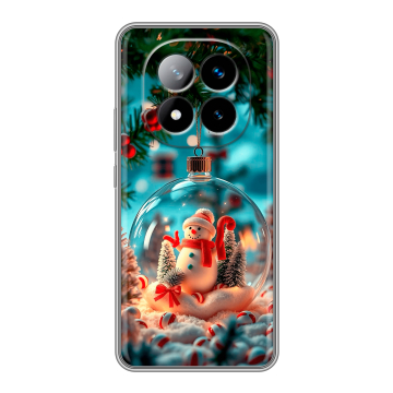 Силиконовый чехол на Xiaomi Redmi Note 14 Pro Plus с принтом Новый год