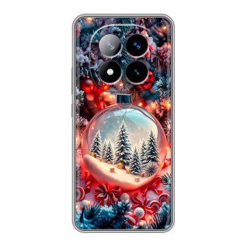 Силиконовый чехол на Xiaomi Redmi Note 14 Pro Plus с принтом Новый год
