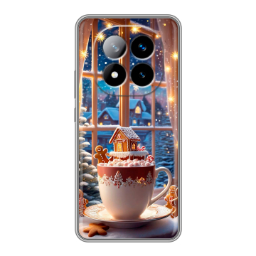 Силиконовый чехол на Xiaomi Redmi Note 14 Pro Plus с принтом Новый год