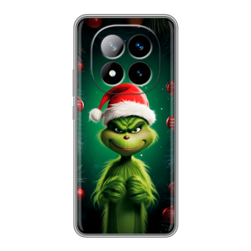 Силиконовый чехол на Xiaomi Redmi Note 14 Pro Plus с принтом Гринч Новый год Рождество
