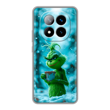 Силиконовый чехол на Xiaomi Redmi Note 14 Pro Plus с принтом Новый год гринч