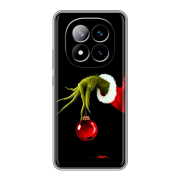 Силиконовый чехол на Xiaomi Redmi Note 14 Pro Plus с принтом Новый год Гринч