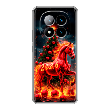 Силиконовый чехол на Xiaomi Redmi Note 14 Pro Plus с принтом Новый год