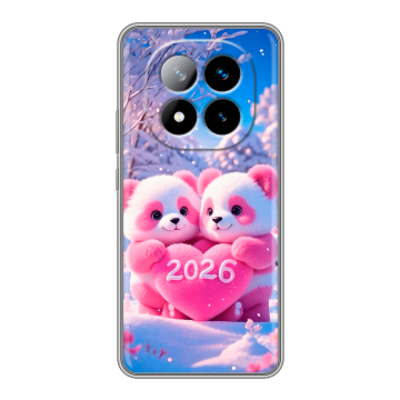 Силиконовый чехол на Xiaomi Redmi Note 14 Pro Plus с принтом Новый год