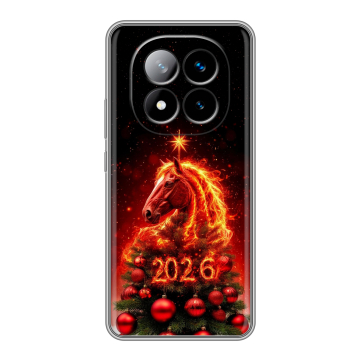 Силиконовый чехол на Xiaomi Redmi Note 14 Pro Plus с принтом Новый год