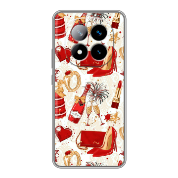 Силиконовый чехол на Xiaomi Redmi Note 14 Pro Plus с принтом Новый год