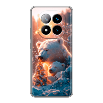 Силиконовый чехол на Xiaomi Redmi Note 14 Pro Plus с принтом Новый год