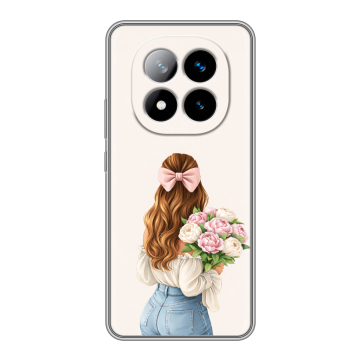Силиконовый чехол на Xiaomi Redmi Note 14 Pro Plus с принтом женский