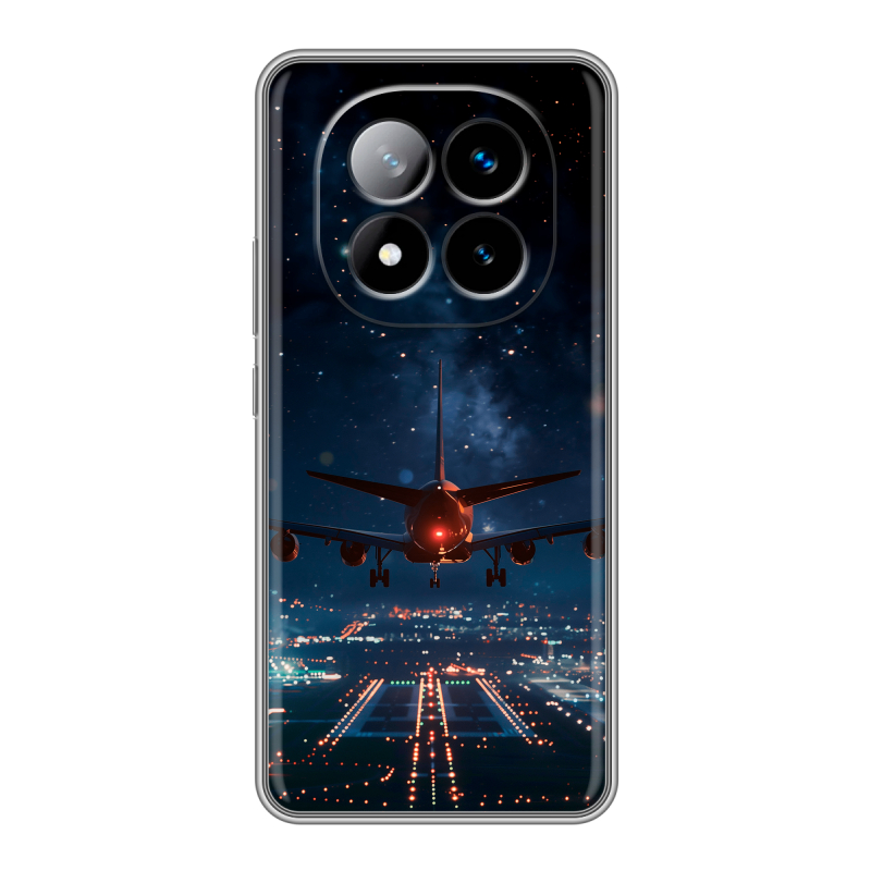 Силиконовый чехол на Xiaomi Redmi Note 14 Pro Plus с принтом самолет Силиконовый чехол на Xiaomi Redmi Note 14 Pro Plus с принтом самолет