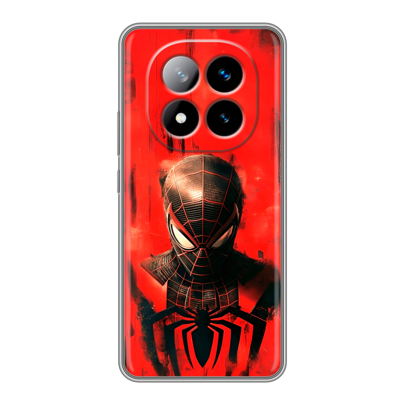 Силиконовый чехол на Xiaomi Redmi Note 14 Pro Plus с принтом человек паук spiderman Силиконовый чехол на Xiaomi Redmi Note 14 Pro Plus с принтом человек паук spiderman