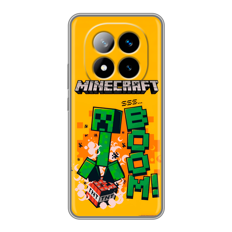 Силиконовый чехол на Xiaomi Redmi Note 14 Pro Plus с принтом Майнкрафт Minecraft Силиконовый чехол на Xiaomi Redmi Note 14 Pro Plus с принтом Майнкрафт Minecraft