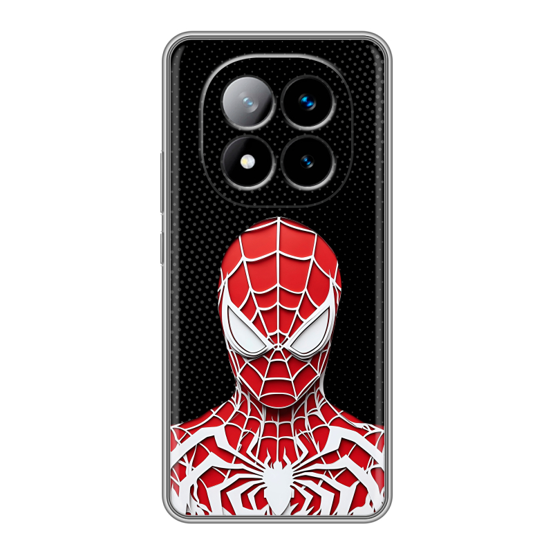 Силиконовый чехол на Xiaomi Redmi Note 14 Pro Plus с принтом человек паук spiderman Силиконовый чехол на Xiaomi Redmi Note 14 Pro Plus с принтом человек паук spiderman