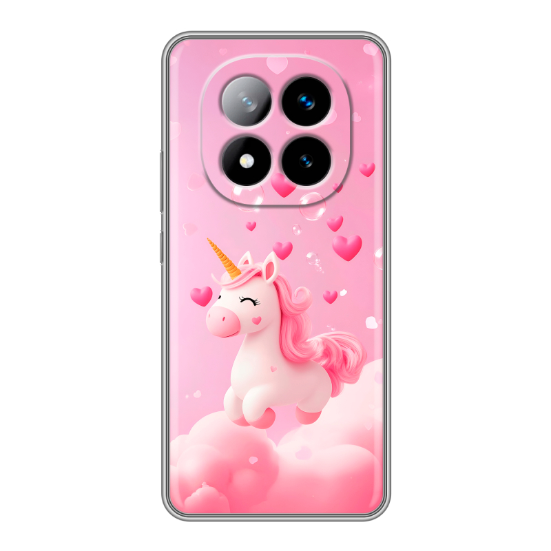 Силиконовый чехол на Xiaomi Redmi Note 14 Pro Plus с принтом Единорог Силиконовый чехол на Xiaomi Redmi Note 14 Pro Plus с принтом Единорог