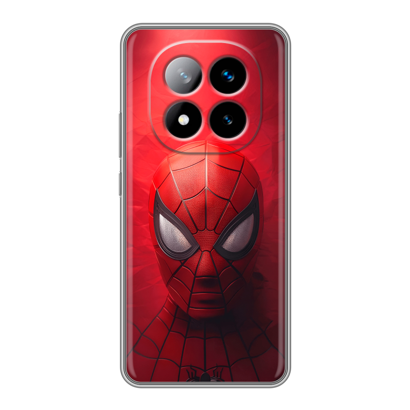 Силиконовый чехол на Xiaomi Redmi Note 14 Pro Plus с принтом Spiderman Человек паук Силиконовый чехол на Xiaomi Redmi Note 14 Pro Plus с принтом Spiderman Человек паук
