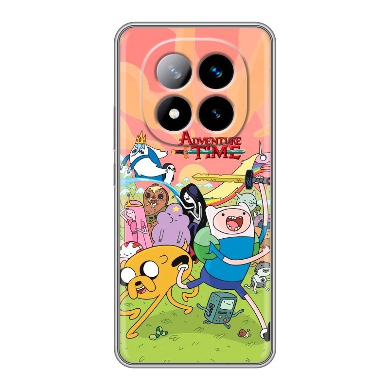 Силиконовый чехол на Xiaomi Redmi Note 14 Pro Plus с принтом Adventure time Время приключений Силиконовый чехол на Xiaomi Redmi Note 14 Pro Plus с принтом Adventure time Время приключений