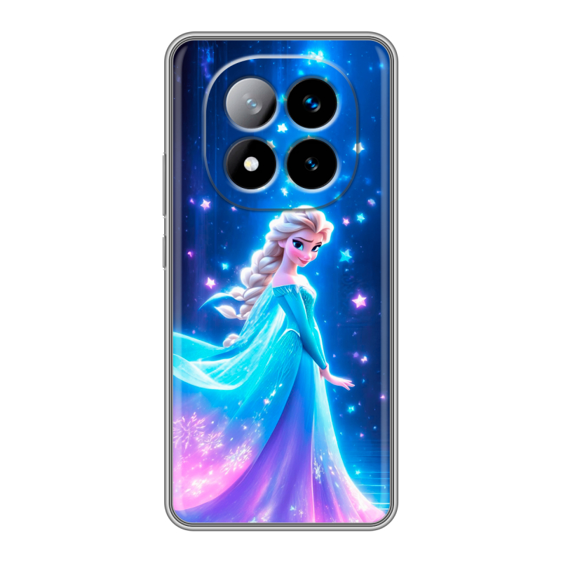 Силиконовый чехол на Xiaomi Redmi Note 14 Pro Plus с принтом Холодное сердце Frozen Силиконовый чехол на Xiaomi Redmi Note 14 Pro Plus с принтом Холодное сердце Frozen