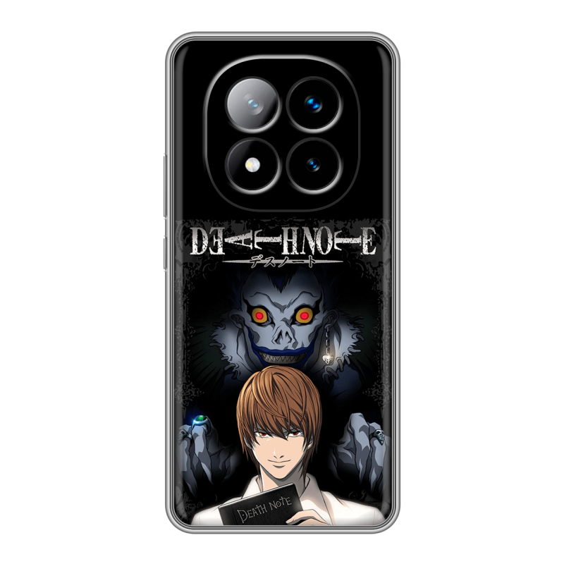 Силиконовый чехол на Xiaomi Redmi Note 14 Pro Plus с принтом Death note Тетрадь смерти Силиконовый чехол на Xiaomi Redmi Note 14 Pro Plus с принтом Death note Тетрадь смерти