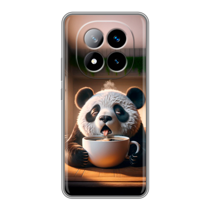 Силиконовый чехол на Xiaomi Redmi Note 14 Pro Plus с принтом смешная панда Силиконовый чехол на Xiaomi Redmi Note 14 Pro Plus с принтом смешная панда