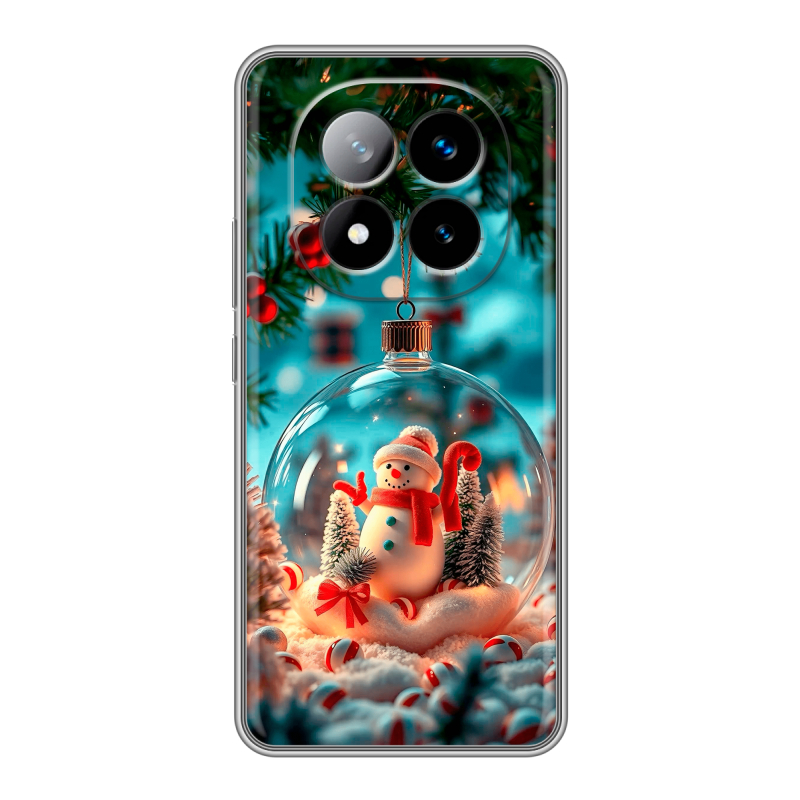 Силиконовый чехол на Xiaomi Redmi Note 14 Pro Plus с принтом Новый год Силиконовый чехол на Xiaomi Redmi Note 14 Pro Plus с принтом Новый год