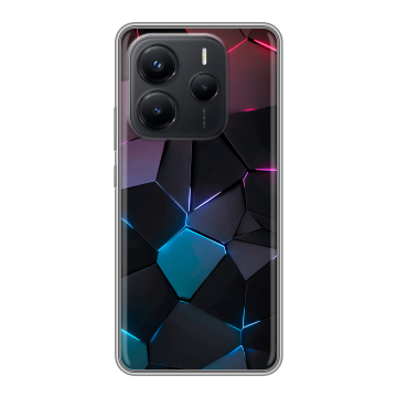 Силиконовый чехол на Xiaomi Redmi Note 14 с принтом Геометрия неона Силиконовый чехол на Xiaomi Redmi Note 14 с принтом Геометрия неона