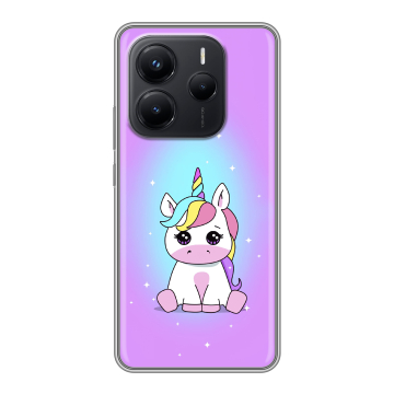 Силиконовый чехол на Xiaomi Redmi Note 14 с принтом Единорог Силиконовый чехол на Xiaomi Redmi Note 14 с принтом Единорог