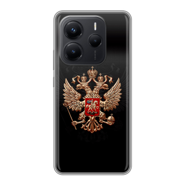 Силиконовый чехол на Xiaomi Redmi Note 14 с принтом Герб России Силиконовый чехол на Xiaomi Redmi Note 14 с принтом Герб России
