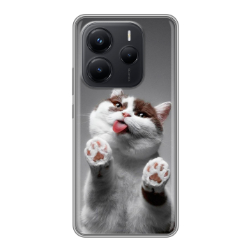 Силиконовый чехол на Xiaomi Redmi Note 14 с принтом Коты Силиконовый чехол на Xiaomi Redmi Note 14 с принтом Коты