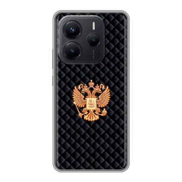 Силиконовый чехол на Xiaomi Redmi Note 14 с принтом Герб России принт