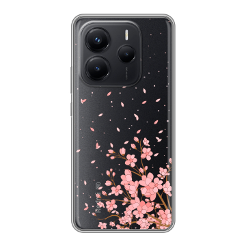 Силиконовый чехол на Xiaomi Redmi Note 14 с принтом Ветка сакуры