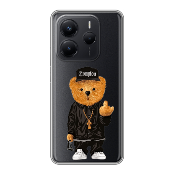 Силиконовый чехол на Xiaomi Redmi Note 14 с принтом Мишка