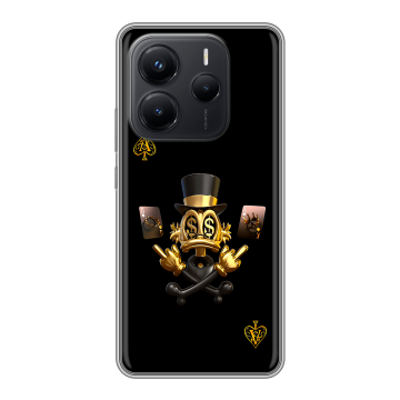 Силиконовый чехол на Xiaomi Redmi Note 14 с принтом Золотой скрудж макдак Силиконовый чехол на Xiaomi Redmi Note 14 с принтом Золотой скрудж макдак