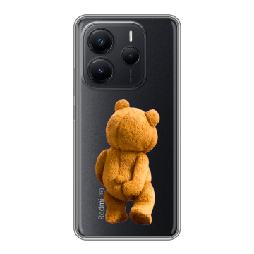 Силиконовый чехол на Xiaomi Redmi Note 14 с принтом Медведь Силиконовый чехол на Xiaomi Redmi Note 14 с принтом Медведь