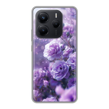 Силиконовый чехол на Xiaomi Redmi Note 14 с принтом Розы цветы