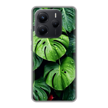 Силиконовый чехол на Xiaomi Redmi Note 14 с принтом Листья Силиконовый чехол на Xiaomi Redmi Note 14 с принтом Листья